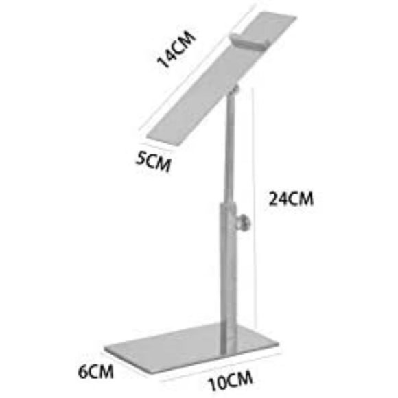 2 Pack -Gold Polished Stainless Steel Adjustable Shoe Display Stand - Picture 8 of 9